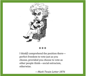 what were mark twain's political views